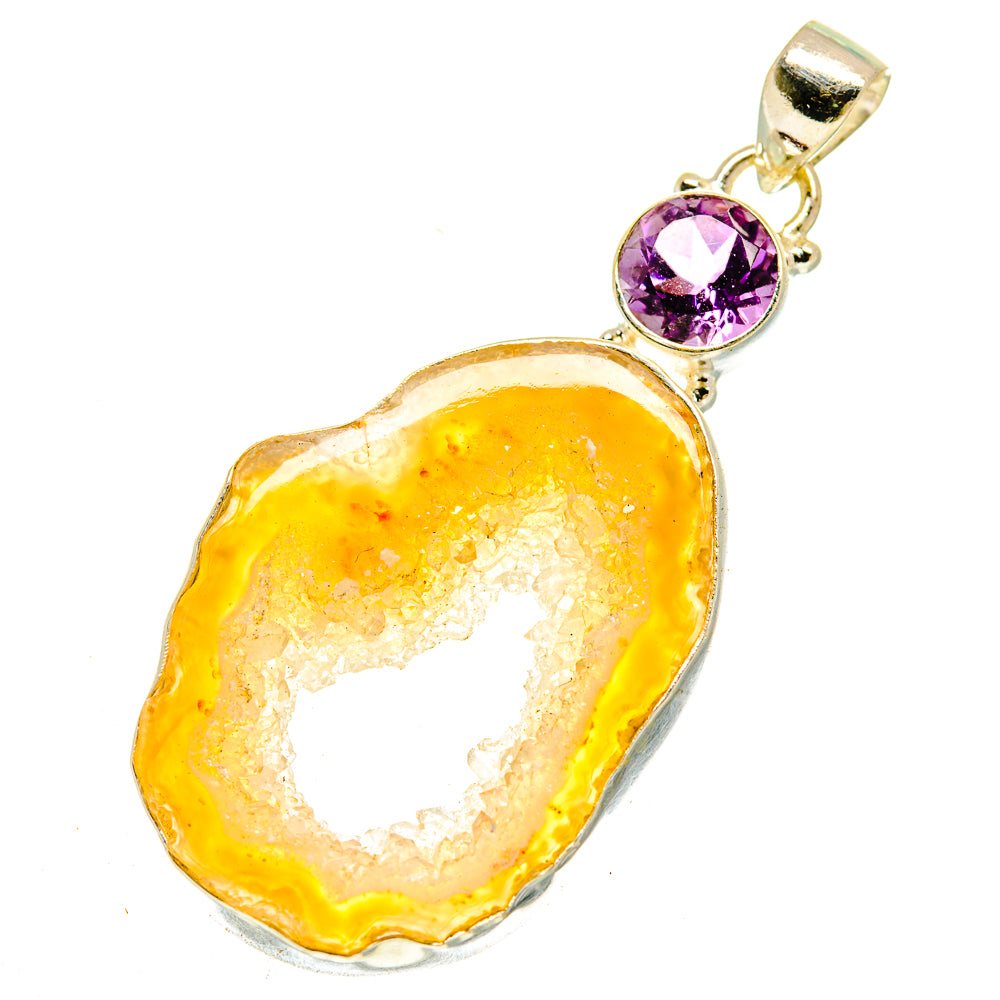 Geode Slice Pendants handcrafted by Anasilvercos - PD3126