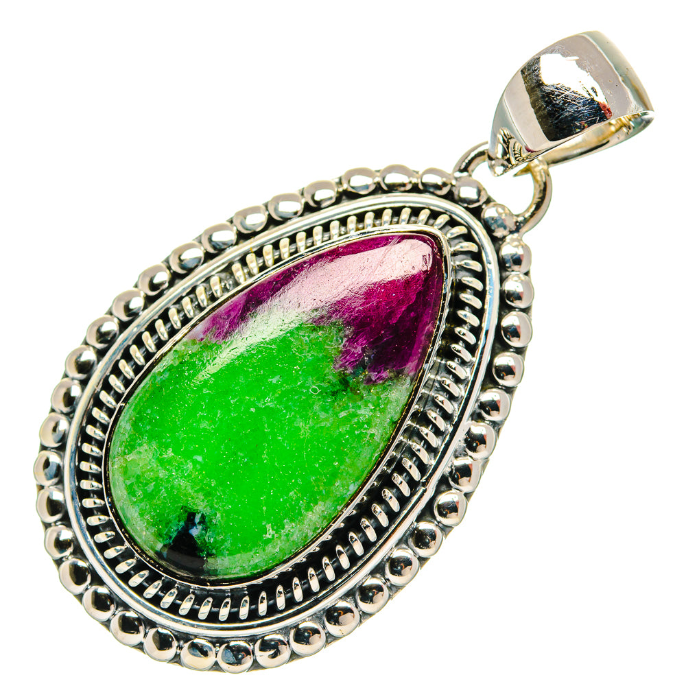 Ruby Zoisite Pendants handcrafted by Anasilvercos - PD31279 - Photo 2