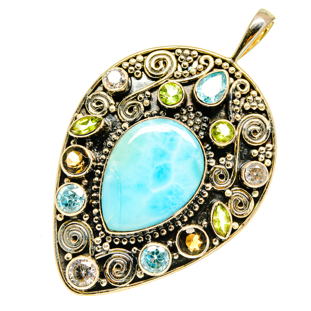 Larimar Pendants handcrafted by Anasilvercos - PD3132