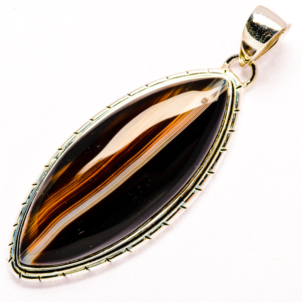 Botswana Agate Pendants handcrafted by Anasilvercos - PD31325 - Photo 2