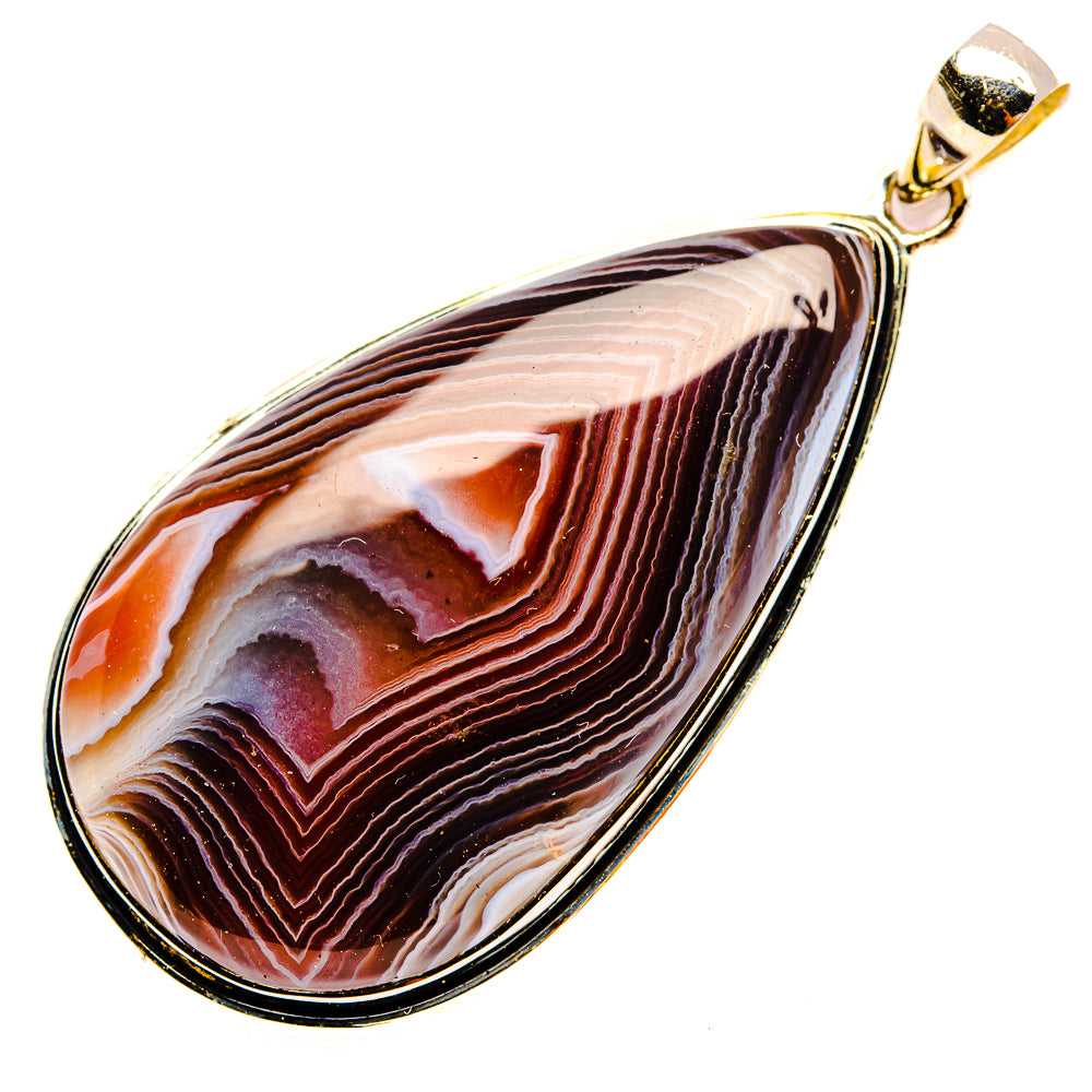 Botswana Agate Pendants handcrafted by Anasilvercos - PD31331 - Photo 2
