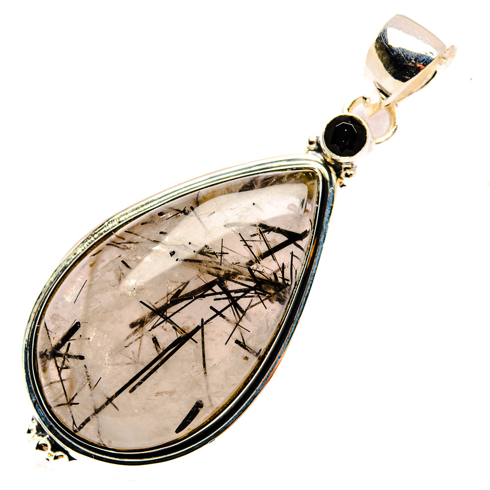 Tourmalinated Quartz Pendants handcrafted by Anasilvercos - PD31333 - Photo 2