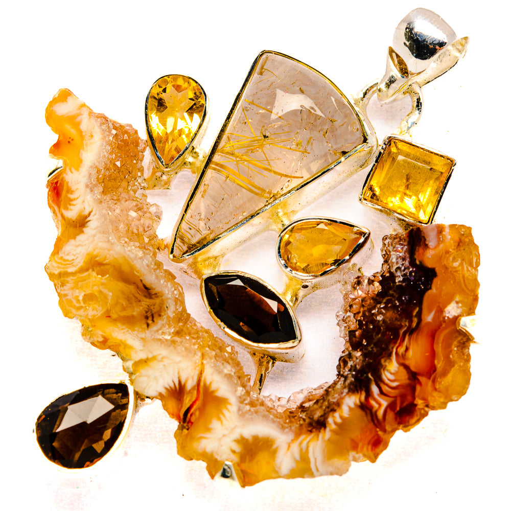 Geode Slice Pendants handcrafted by Anasilvercos - PD31340 - Photo 2