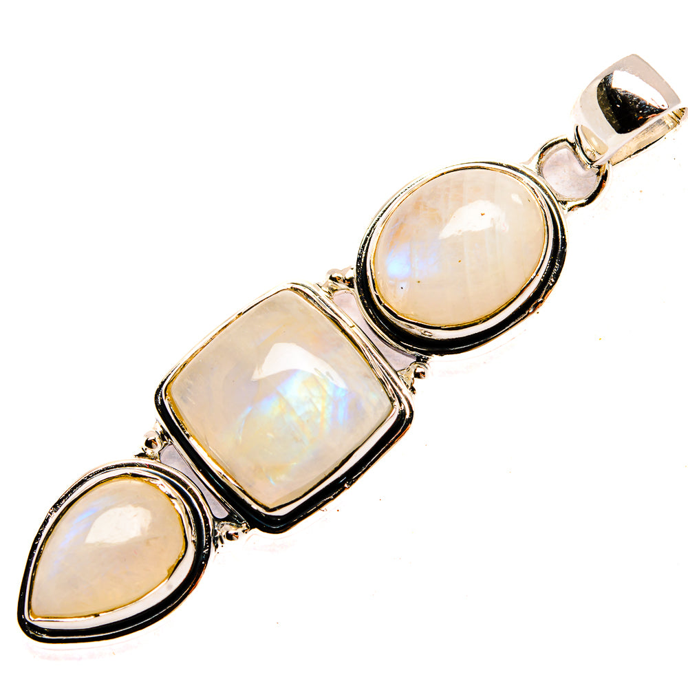 Rainbow Moonstone Pendants handcrafted by Anasilvercos - PD31346 - Photo 2