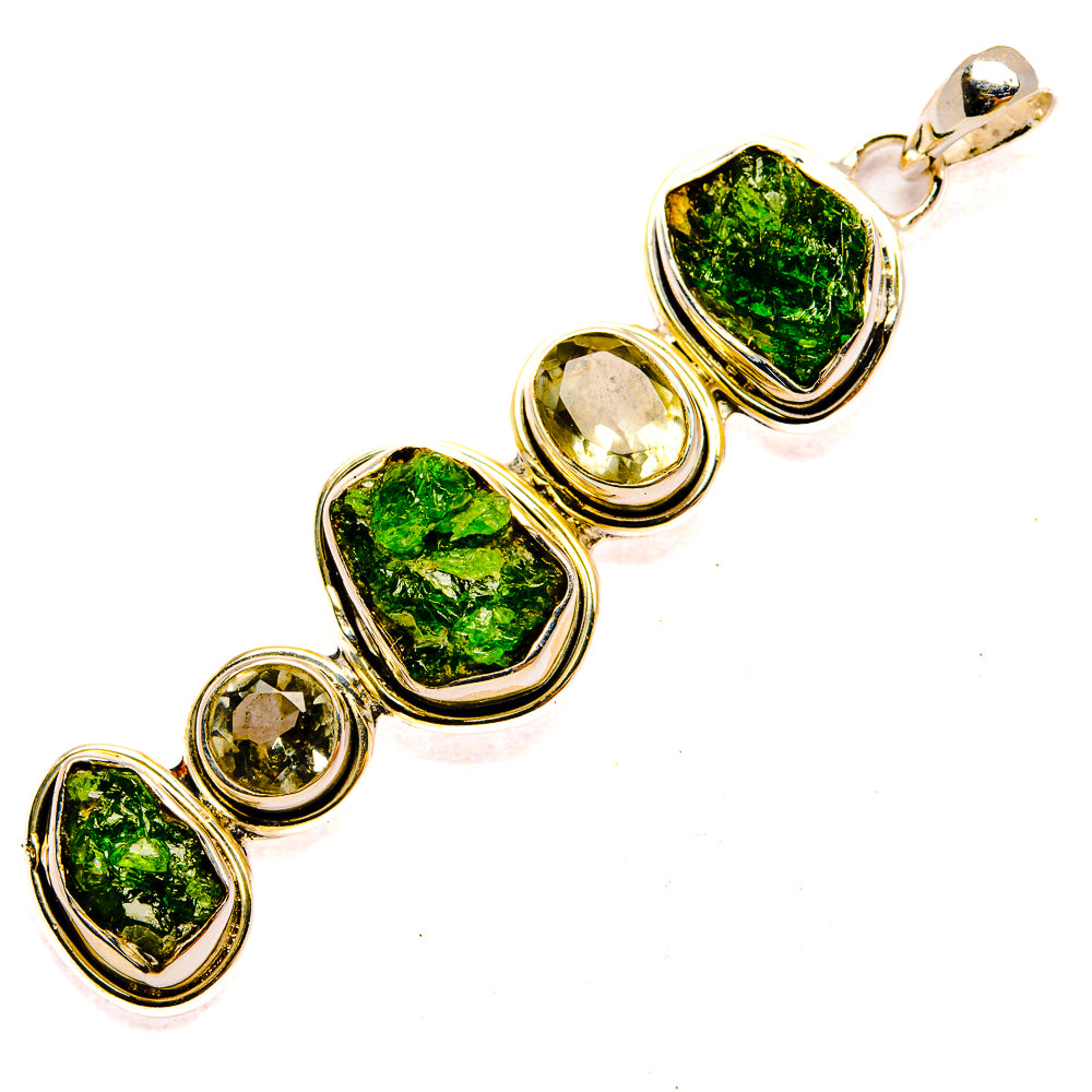 Chrome Diopside Pendants handcrafted by Anasilvercos - PD31355 - Photo 2
