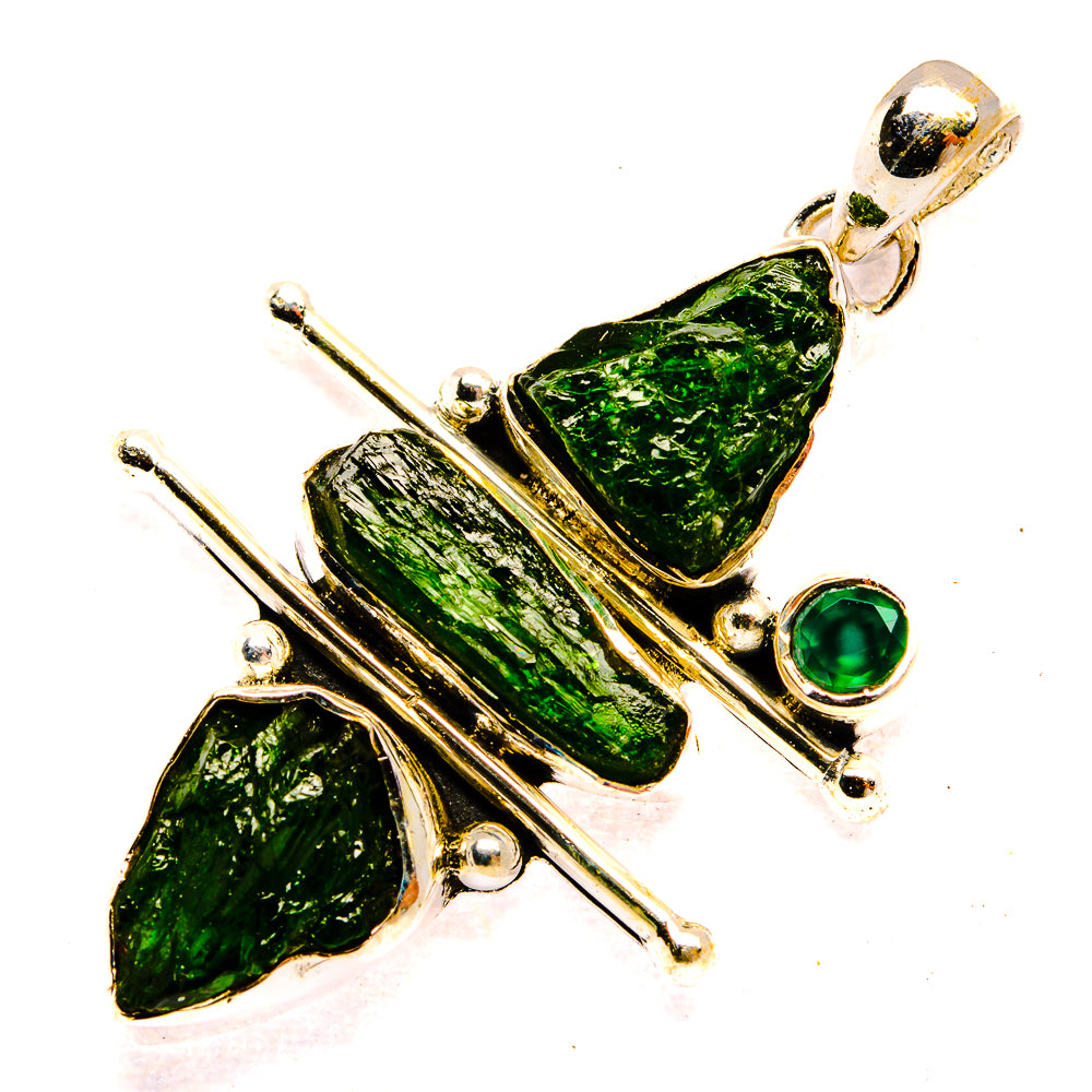 Chrome Diopside Pendants handcrafted by Anasilvercos - PD31370 - Photo 2