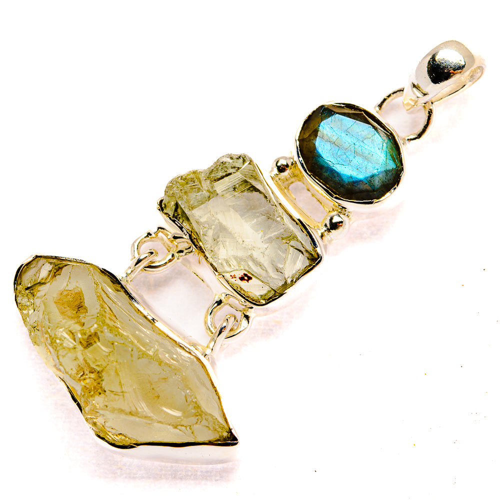 Green Amethyst Pendants handcrafted by Anasilvercos - PD31377 - Photo 2