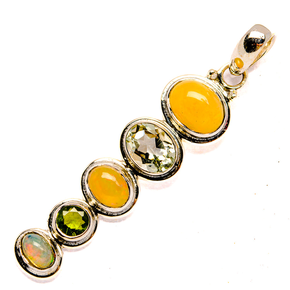 Ethiopian Opal Pendants handcrafted by Anasilvercos - PD31379 - Photo 2