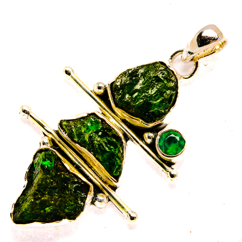 Chrome Diopside Pendants handcrafted by Anasilvercos - PD31386 - Photo 2