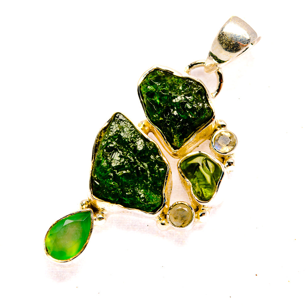 Chrome Diopside Pendants handcrafted by Anasilvercos - PD31388 - Photo 2