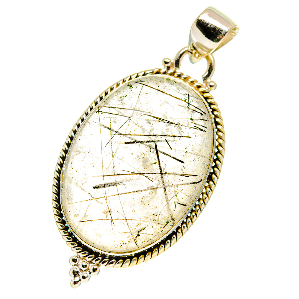 Tourmalinated Quartz Pendants handcrafted by Anasilvercos - PD3143
