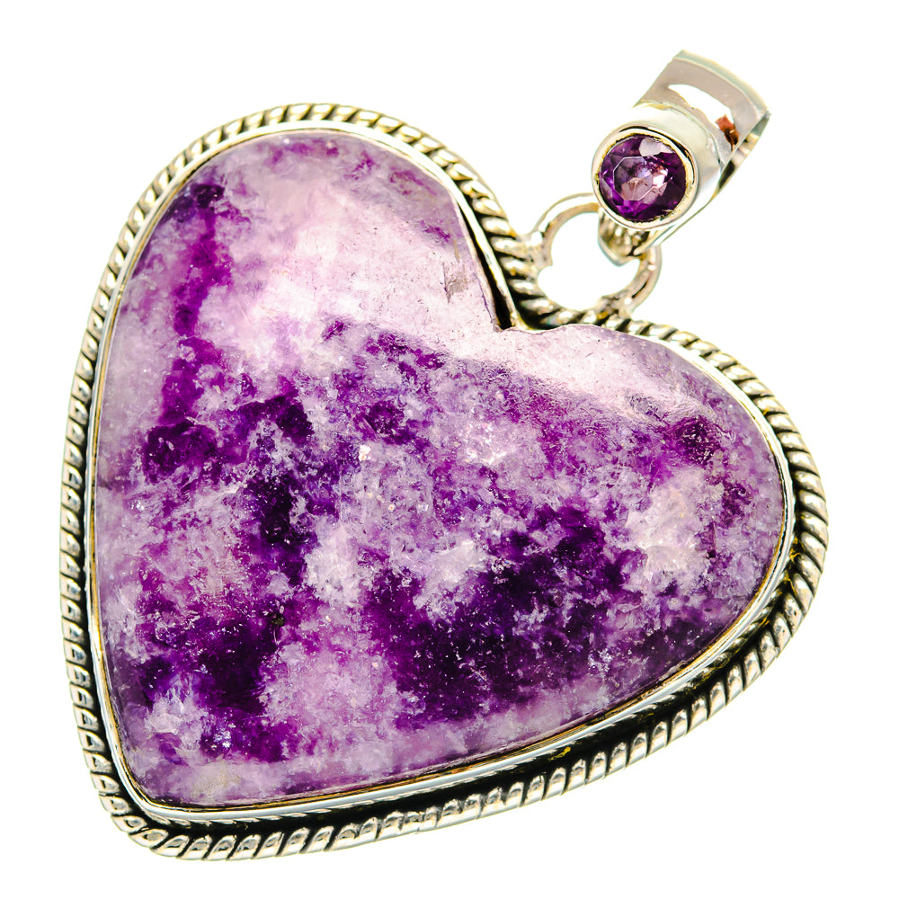 Lepidolite Pendants handcrafted by Anasilvercos - PD31443 - Photo 2