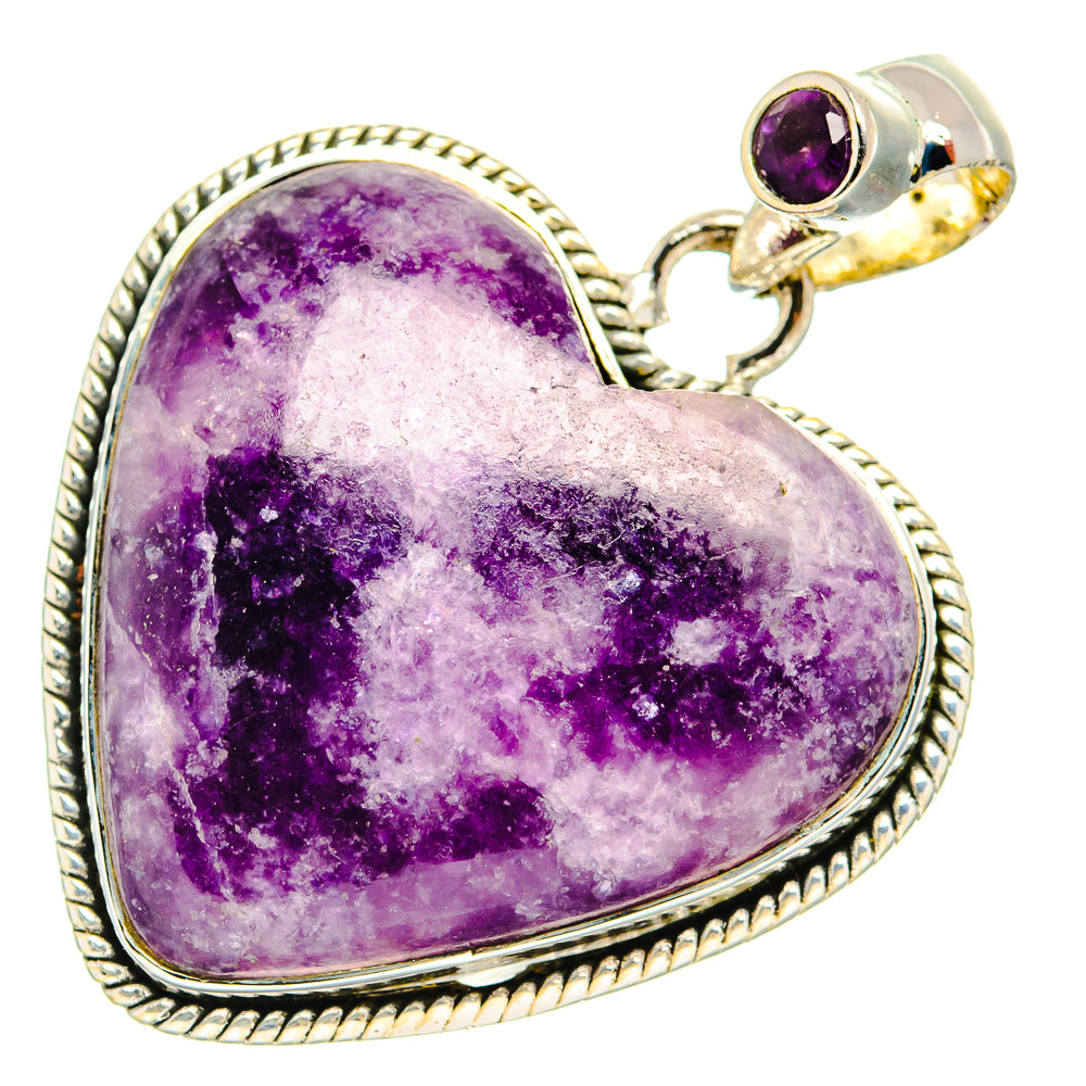 Lepidolite Pendants handcrafted by Anasilvercos - PD31446 - Photo 2
