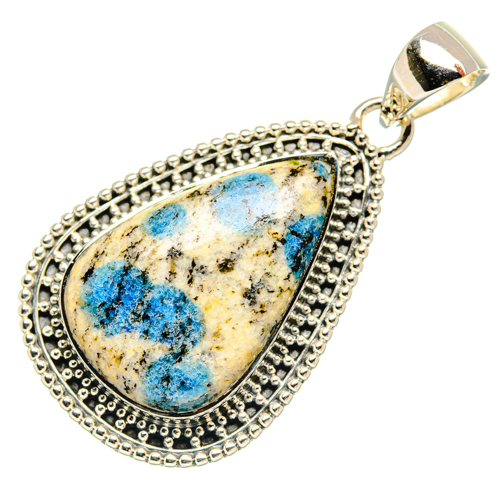 K2 Blue Azurite Pendants handcrafted by Anasilvercos - PD31447 - Photo 2