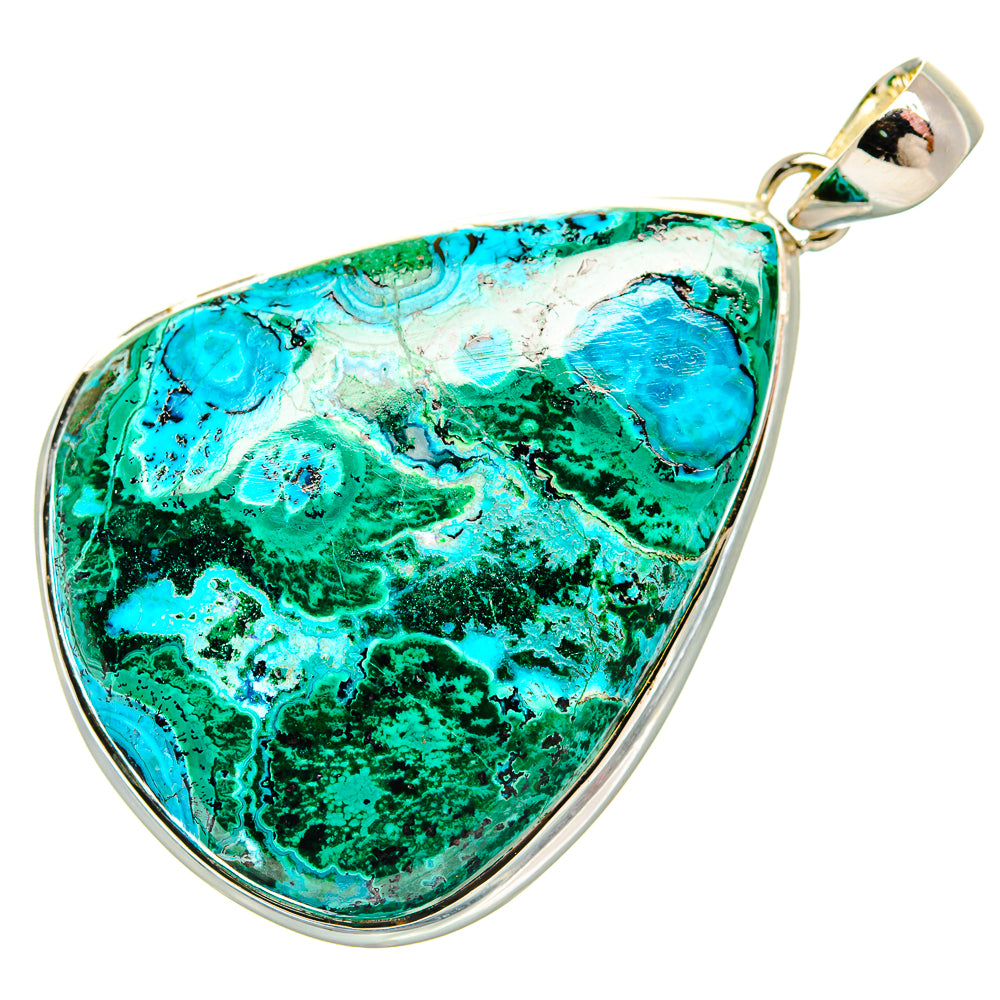 Malachite In Chrysocolla Pendants handcrafted by Anasilvercos - PD31466 - Photo 2
