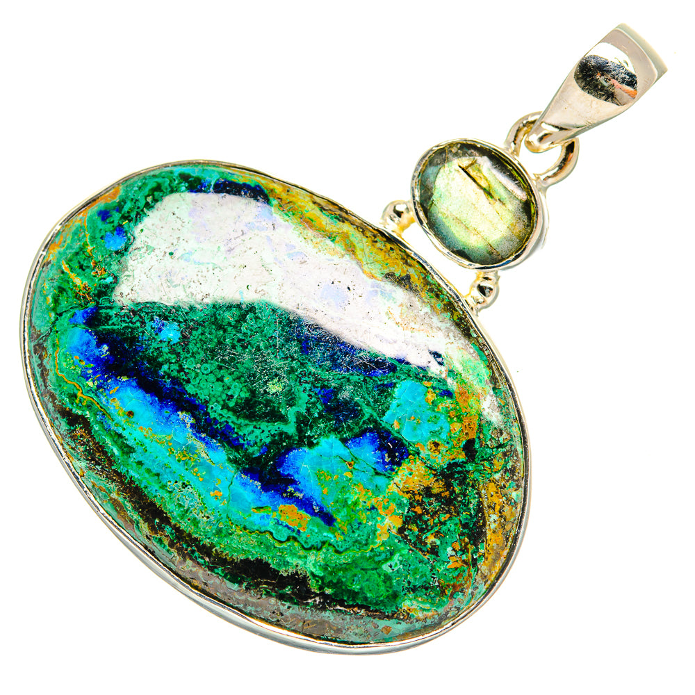 Chrysocolla Pendants handcrafted by Anasilvercos - PD31467 - Photo 2