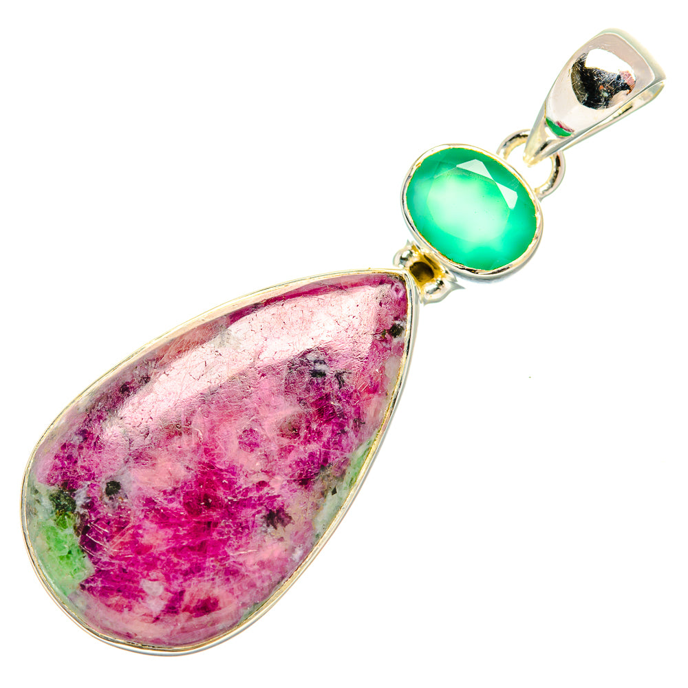 Ruby Zoisite Pendants handcrafted by Anasilvercos - PD31476 - Photo 2