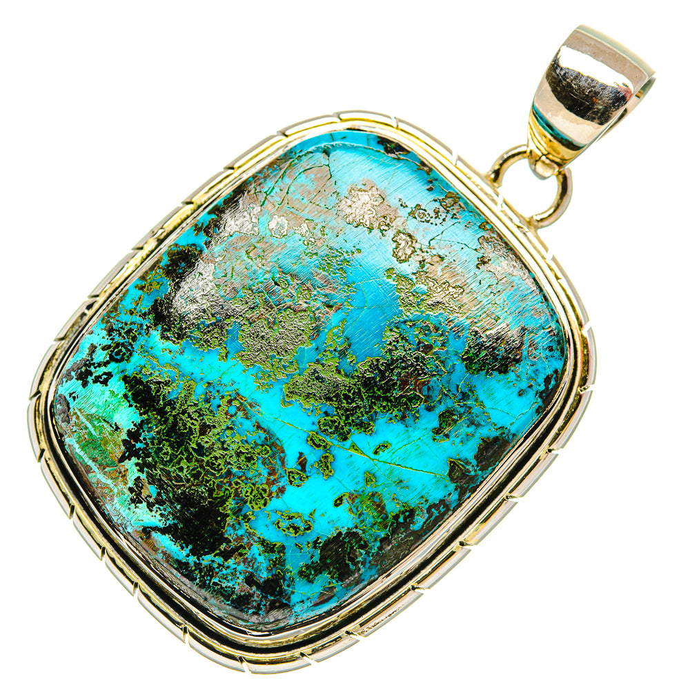 Chrysocolla Pendants handcrafted by Anasilvercos - PD31479 - Photo 2