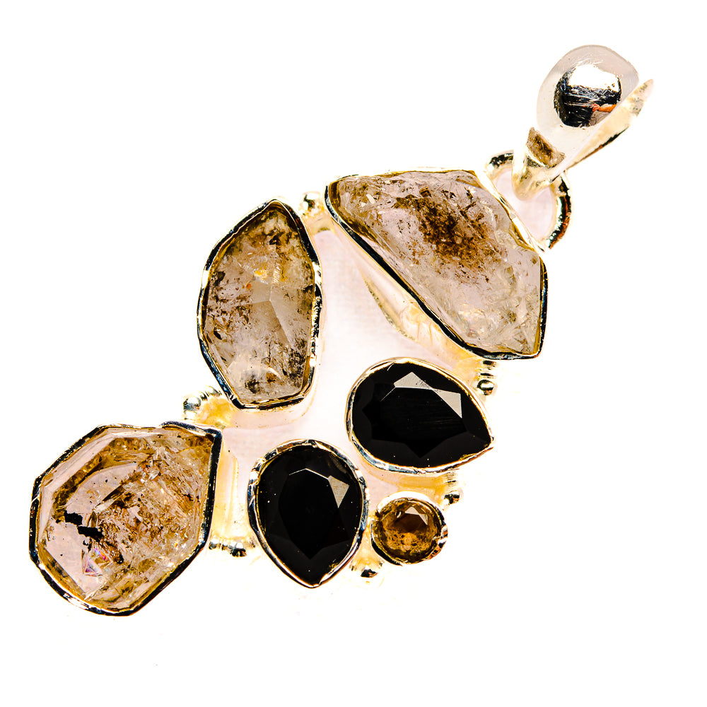 Pyrite Agate Pendants handcrafted by Anasilvercos - PD31577 - Photo 2