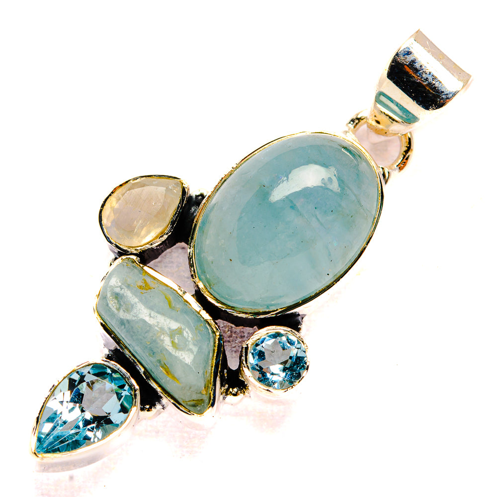 Aquamarine Pendants handcrafted by Anasilvercos - PD31604 - Photo 2