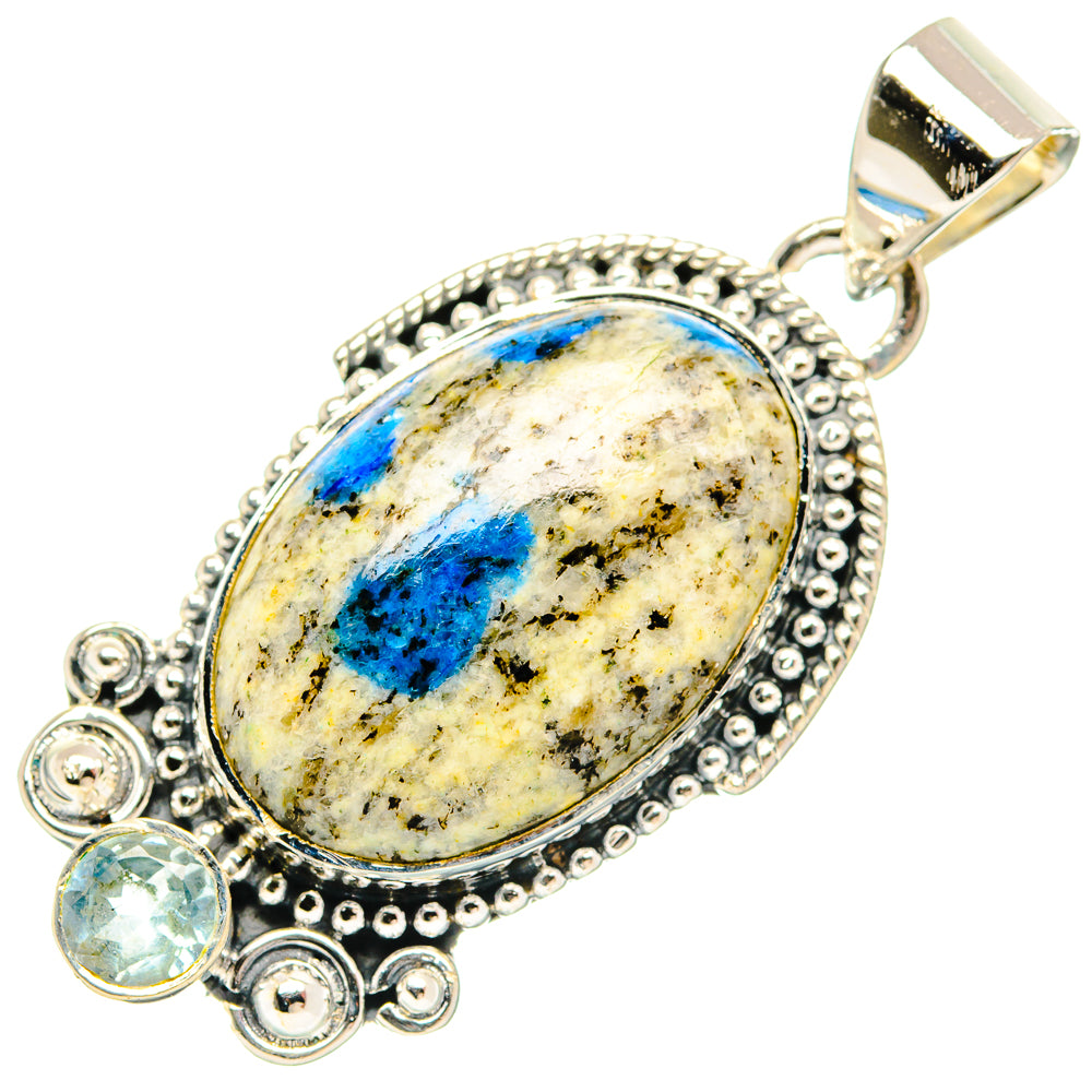 Chrysocolla In Malachite Pendants handcrafted by Anasilvercos - PD31658 - Photo 2