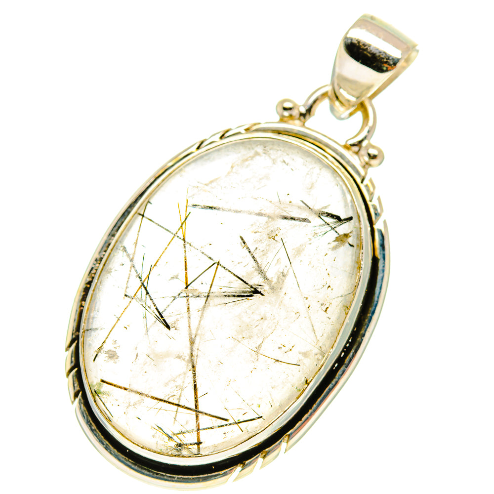 Tourmalinated Quartz Pendants handcrafted by Anasilvercos - PD3176