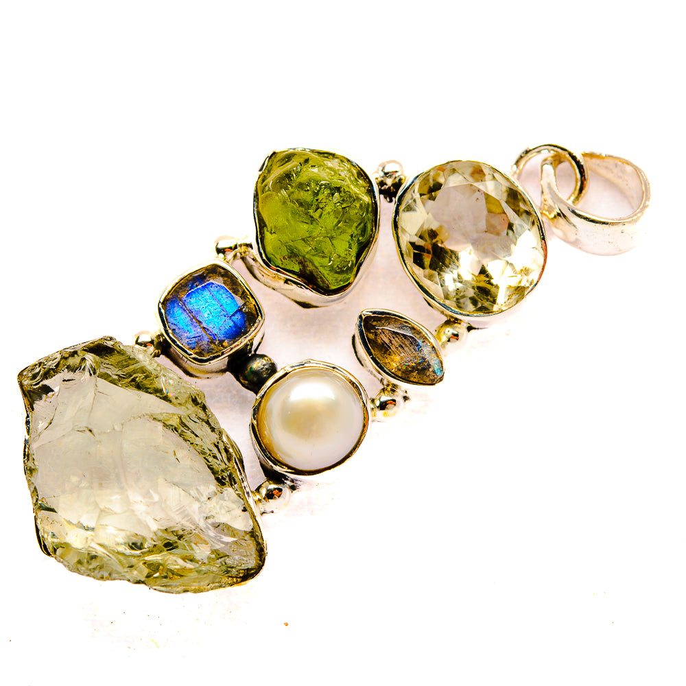 Australian Green Opal Pendants handcrafted by Anasilvercos - PD31767 - Photo 2