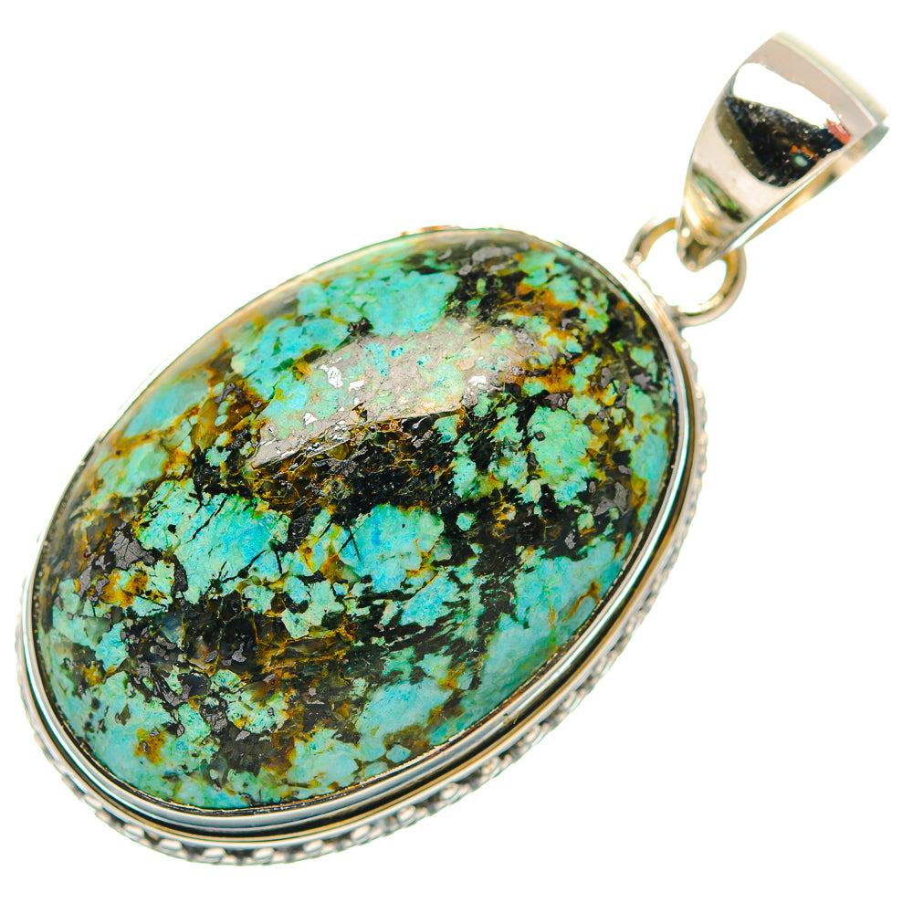 Australian Green Opal Pendants handcrafted by Anasilvercos - PD31796 - Photo 2