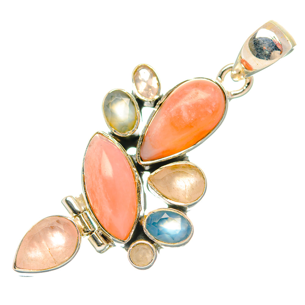 Ethiopian Opal Pendants handcrafted by Anasilvercos - PD31821 - Photo 2