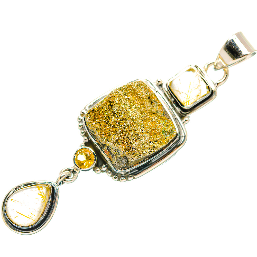 Green Moss Agate Pendants handcrafted by Anasilvercos - PD31837 - Photo 2