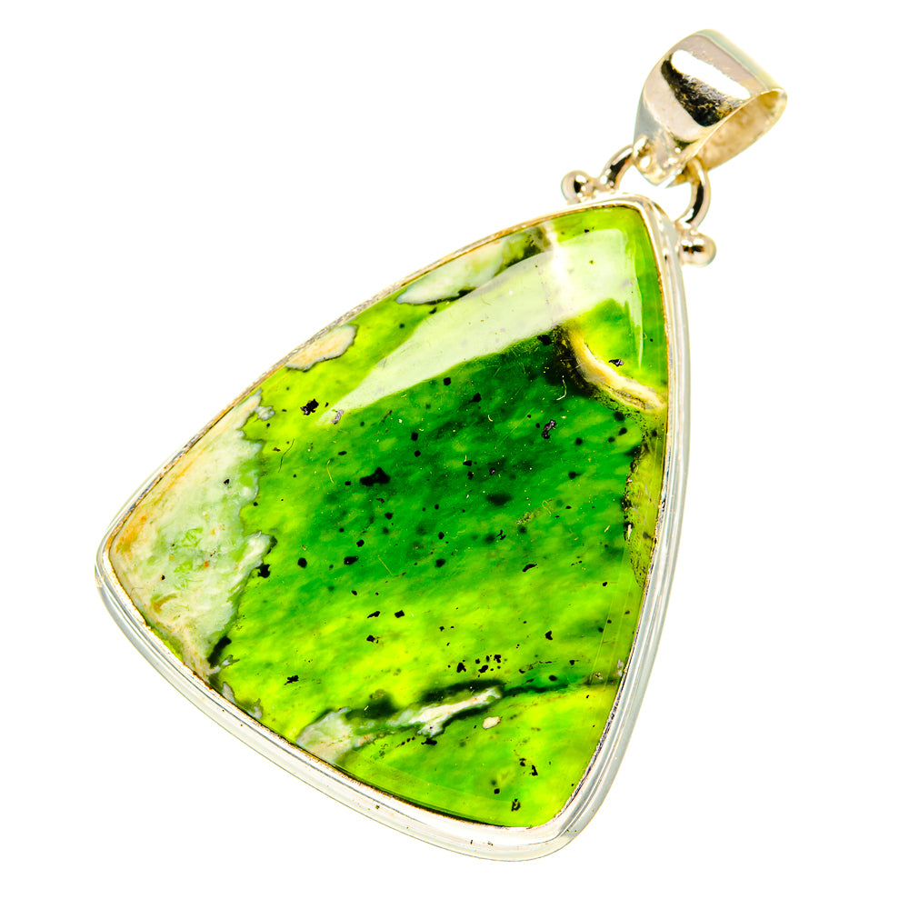 Australian Green Opal Pendants handcrafted by Anasilvercos - PD3183