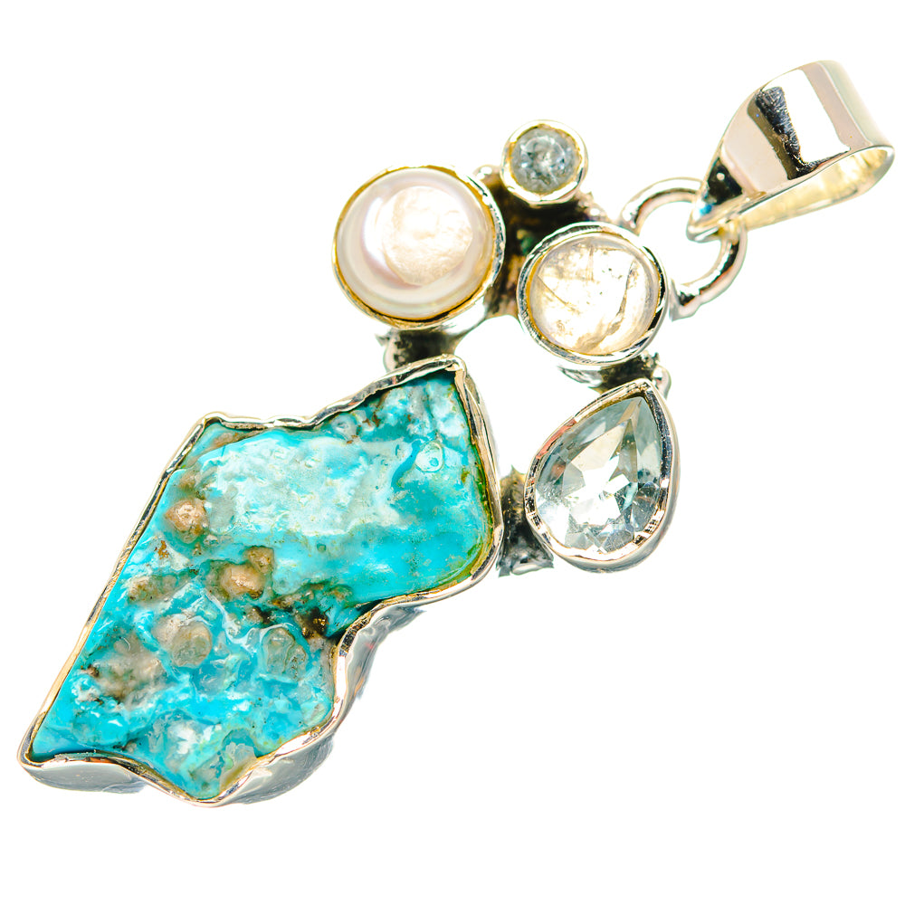 Chrysocolla Pendants handcrafted by Anasilvercos - PD31856 - Photo 2