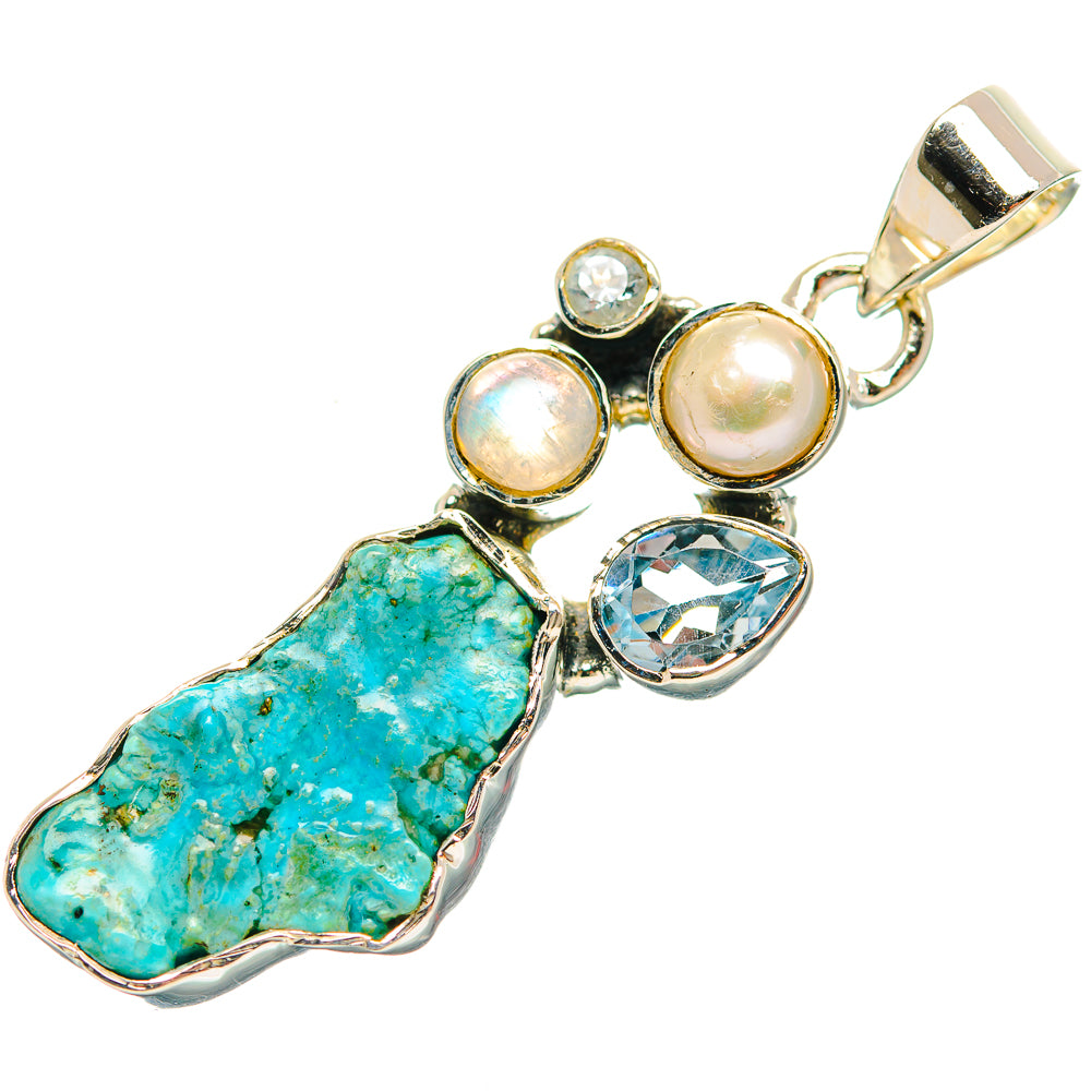 Chrysocolla Pendants handcrafted by Anasilvercos - PD31857 - Photo 2