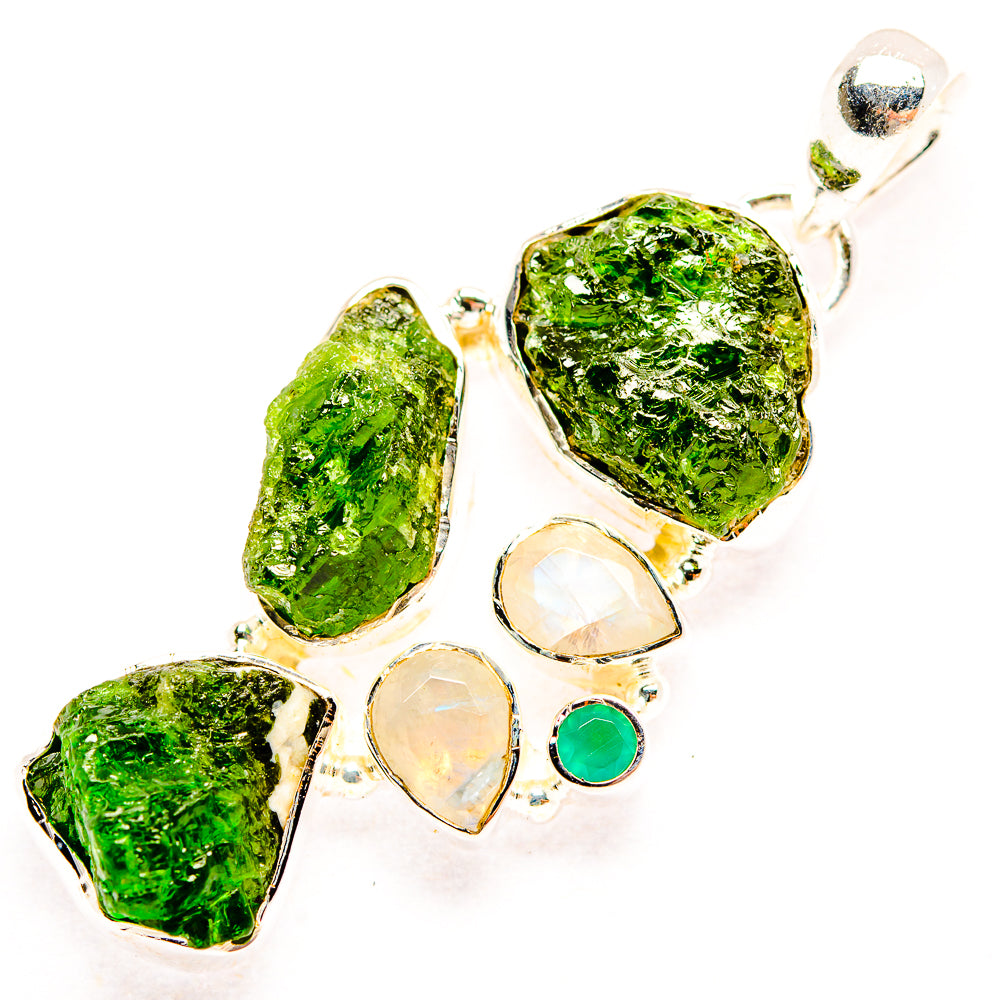 Chrome Diopside Pendants handcrafted by Anasilvercos - PD31871 - Photo 2