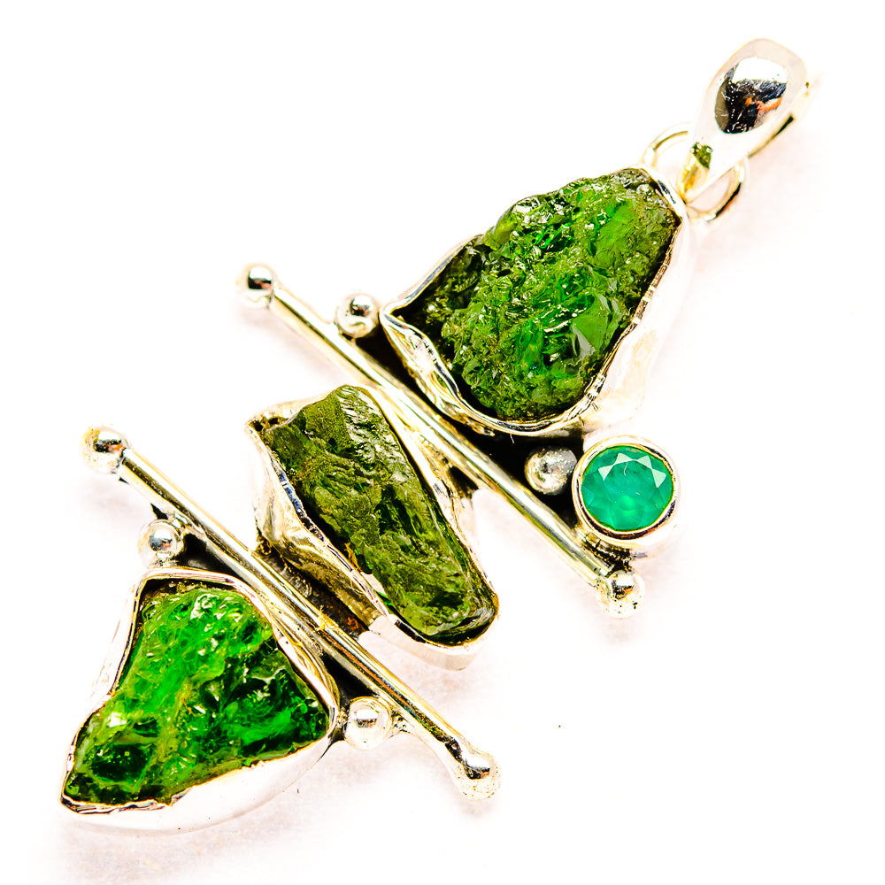 Chrome Diopside Pendants handcrafted by Anasilvercos - PD31875 - Photo 2