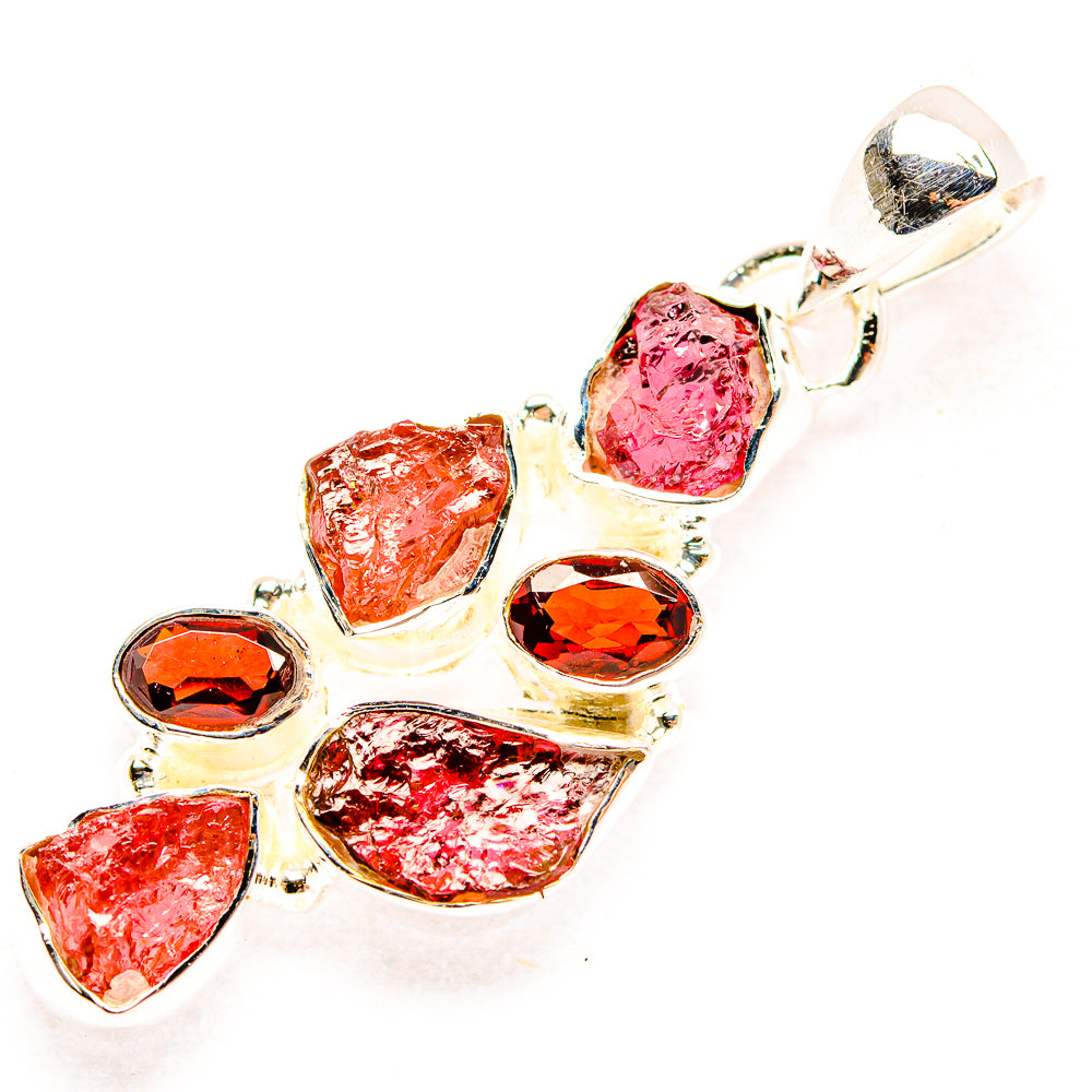 Pink Tourmaline Pendants handcrafted by Anasilvercos - PD31884 - Photo 2