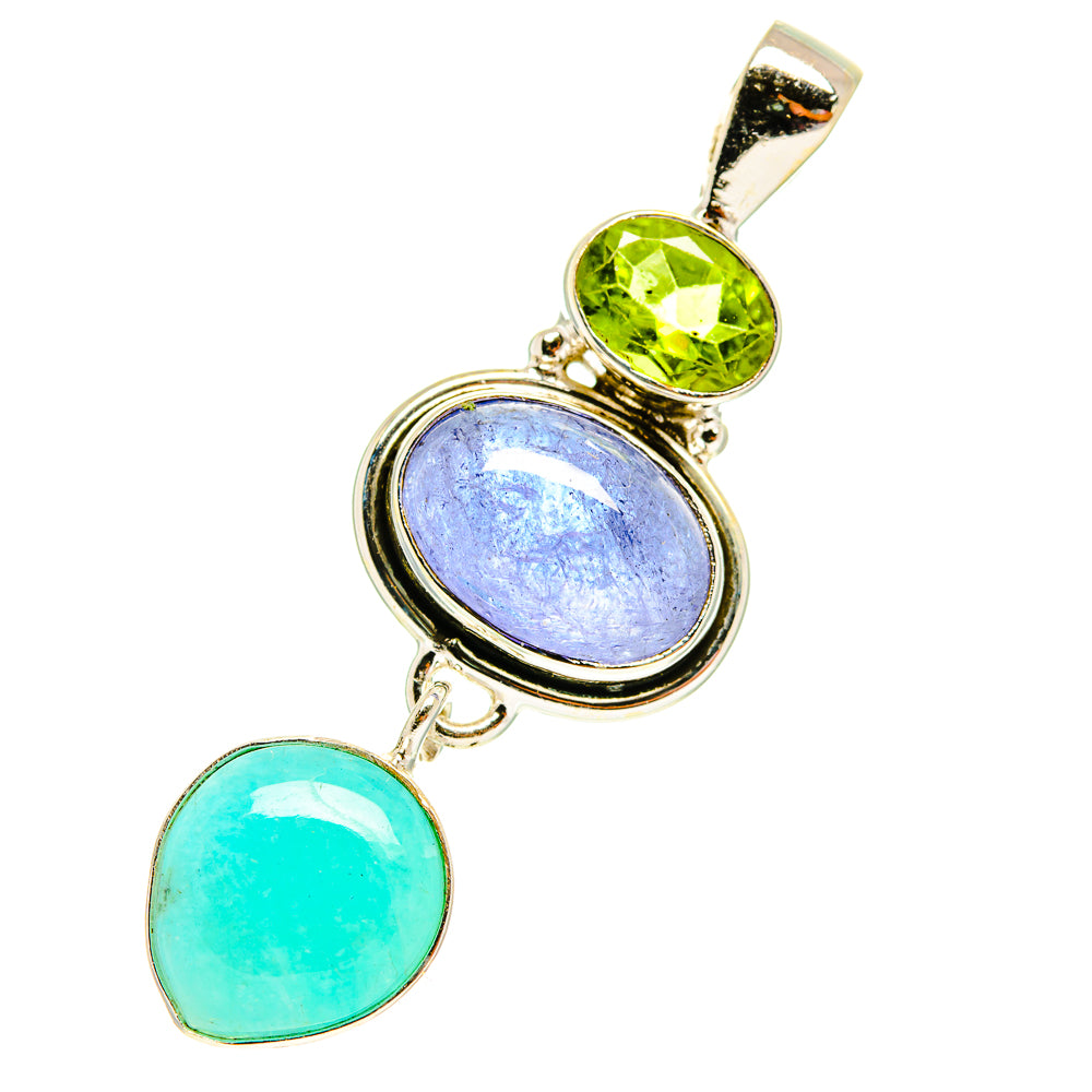 Peruvian Amazonite Pendants handcrafted by Anasilvercos - PD3189