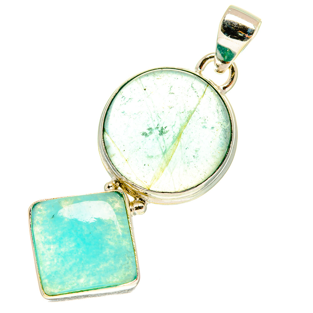 Blue Fluorite Pendants handcrafted by Anasilvercos - PD3191