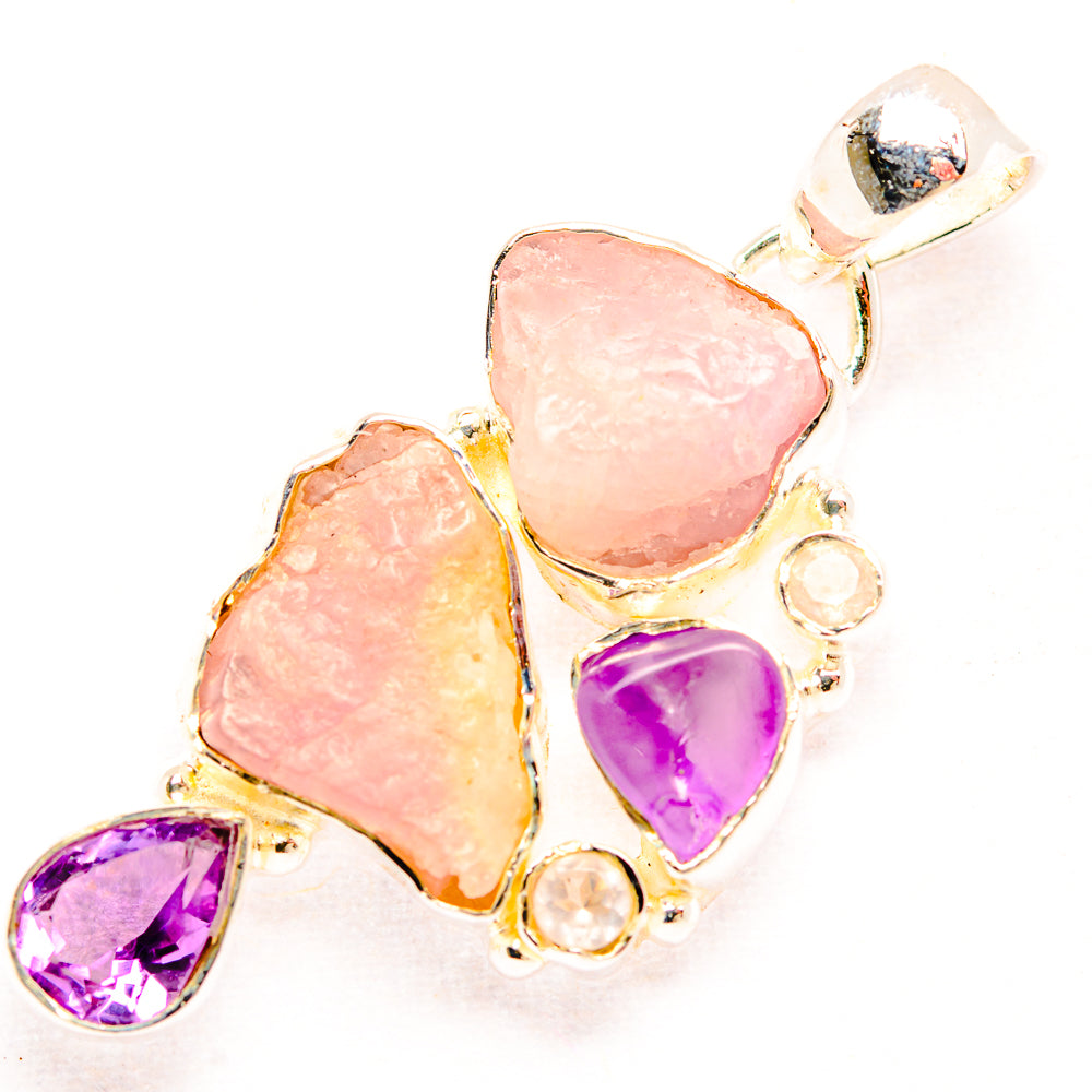 Rose Quartz Pendants handcrafted by Anasilvercos - PD31915 - Photo 2