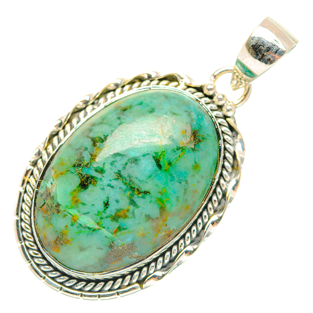 Chrysocolla Pendants handcrafted by Anasilvercos - PD31959 - Photo 2