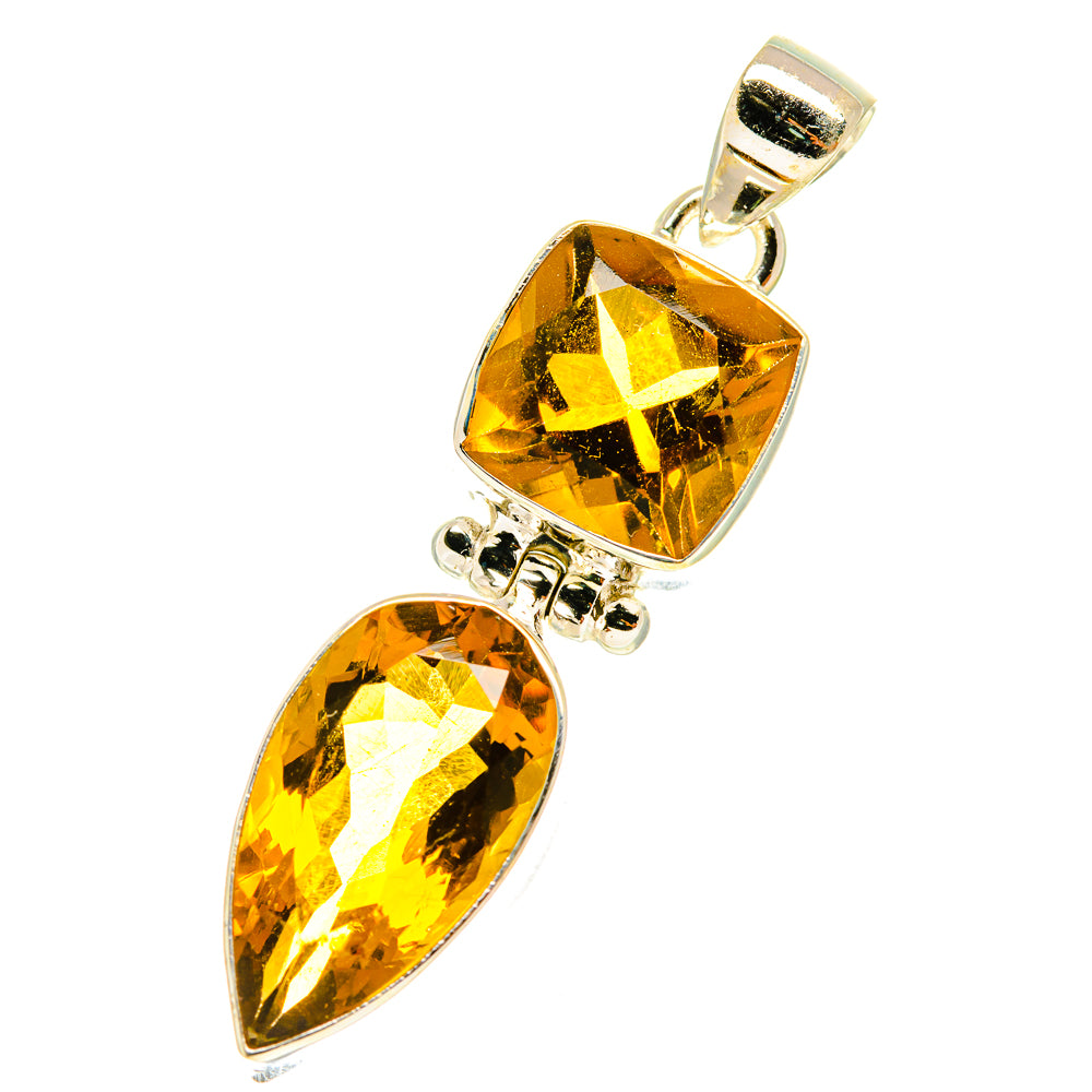 Mandarin Citrine Pendants handcrafted by Anasilvercos - PD3196