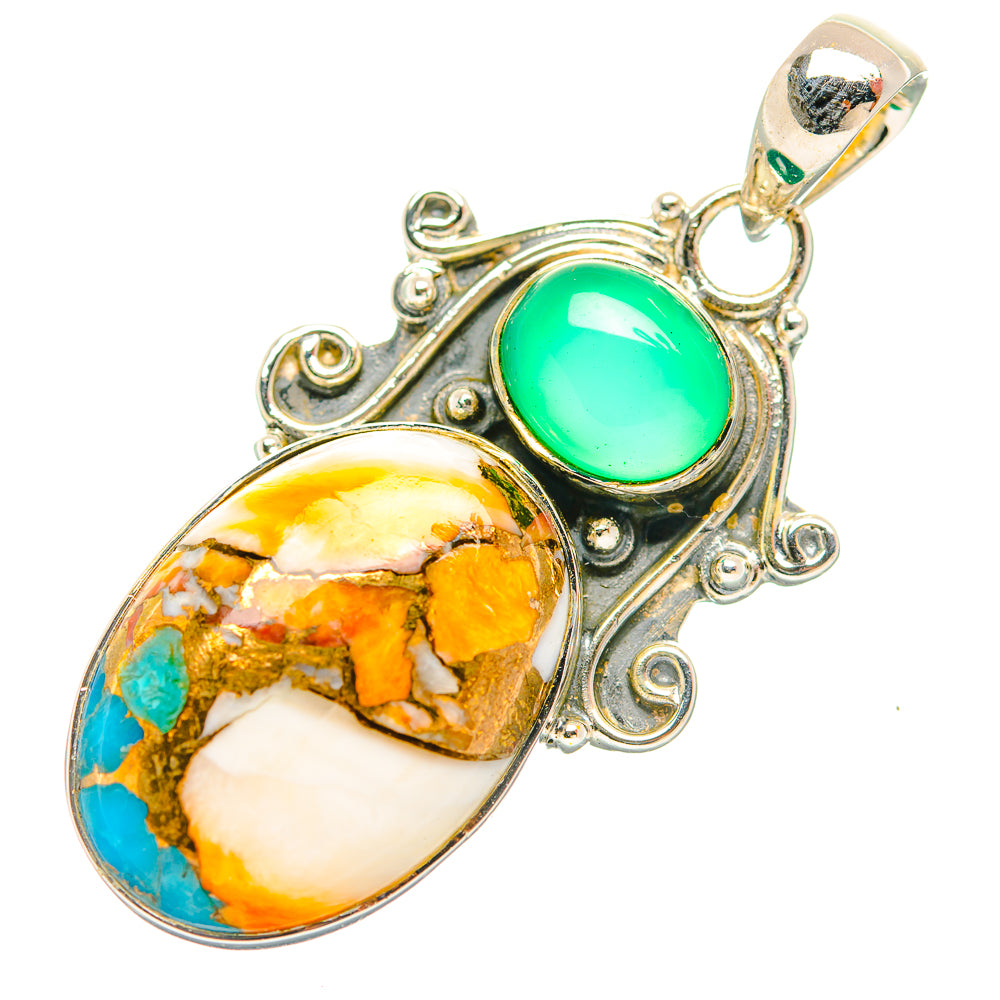 Spiny Oyster Turquoise Pendants handcrafted by Anasilvercos - PD31963 - Photo 2