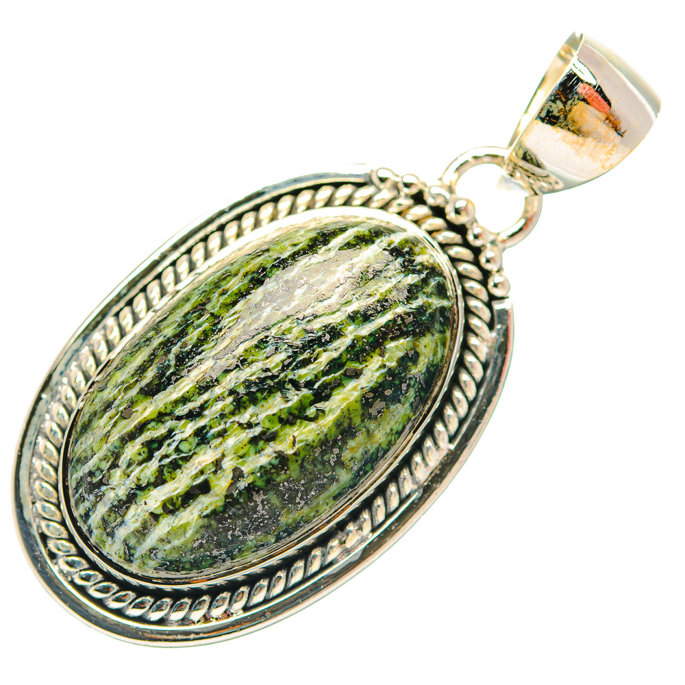 Green Swiss Opal Pendants handcrafted by Anasilvercos - PD31975 - Photo 2
