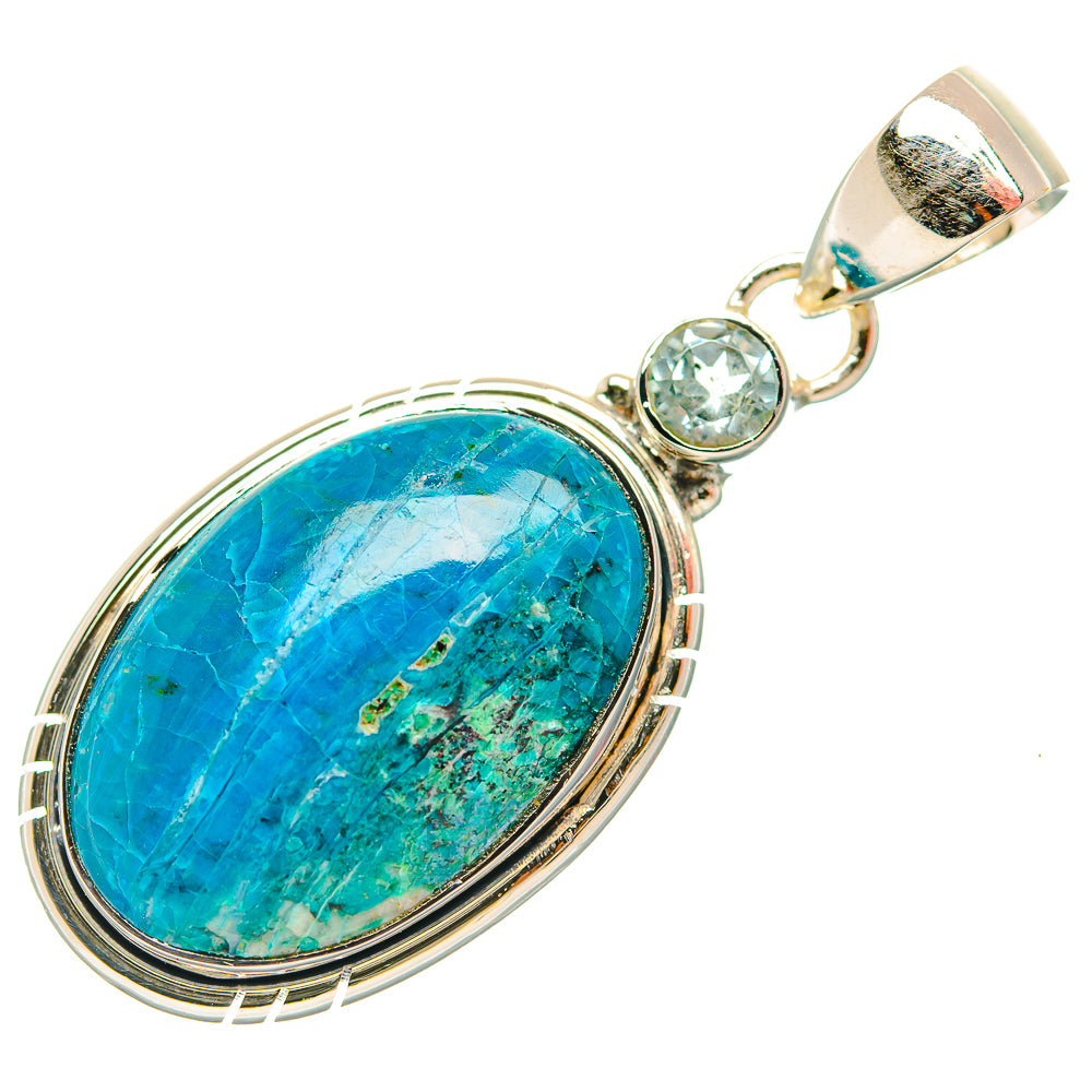 Chrysocolla Pendants handcrafted by Anasilvercos - PD31980 - Photo 2