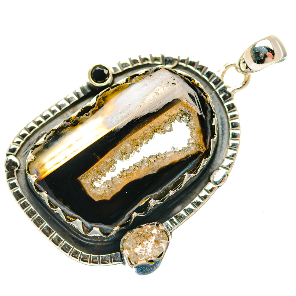 Coconut Geode Slice Pendants handcrafted by Anasilvercos - PD31990 - Photo 2