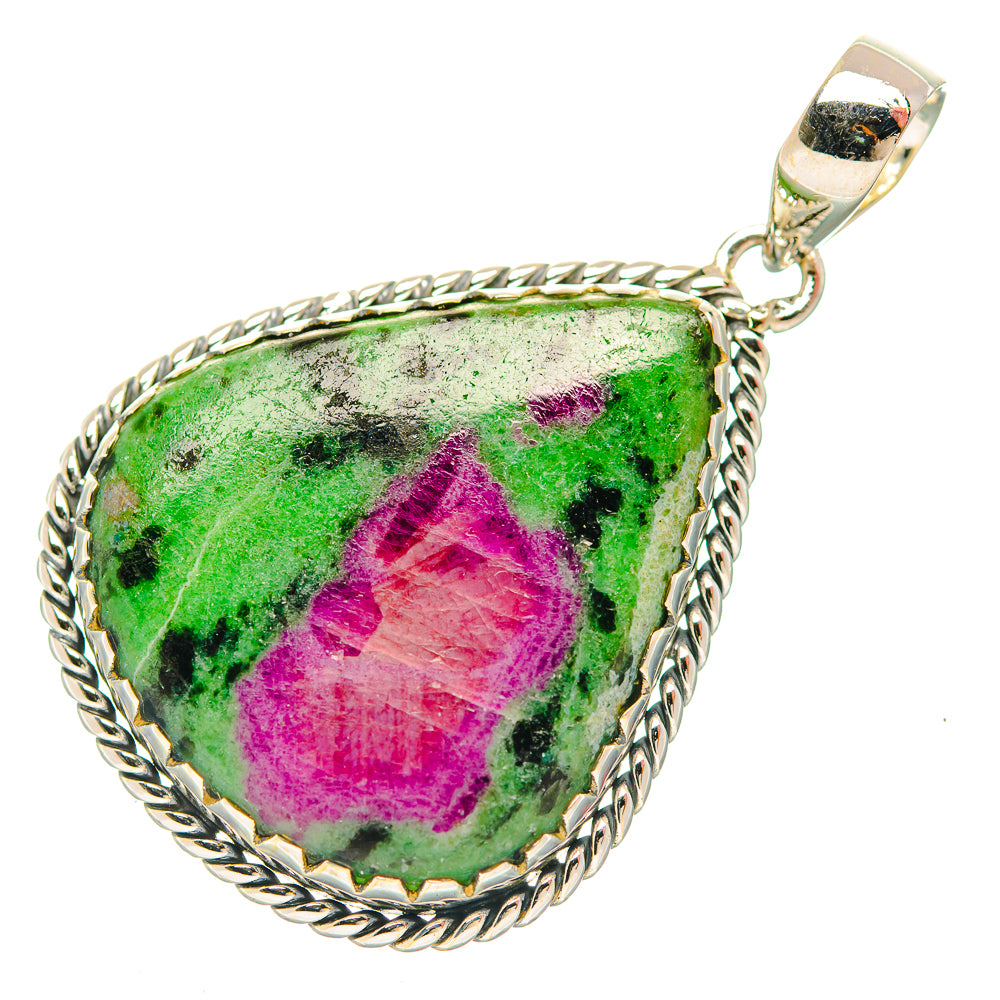 Ruby Zoisite Pendants handcrafted by Anasilvercos - PD32005 - Photo 2