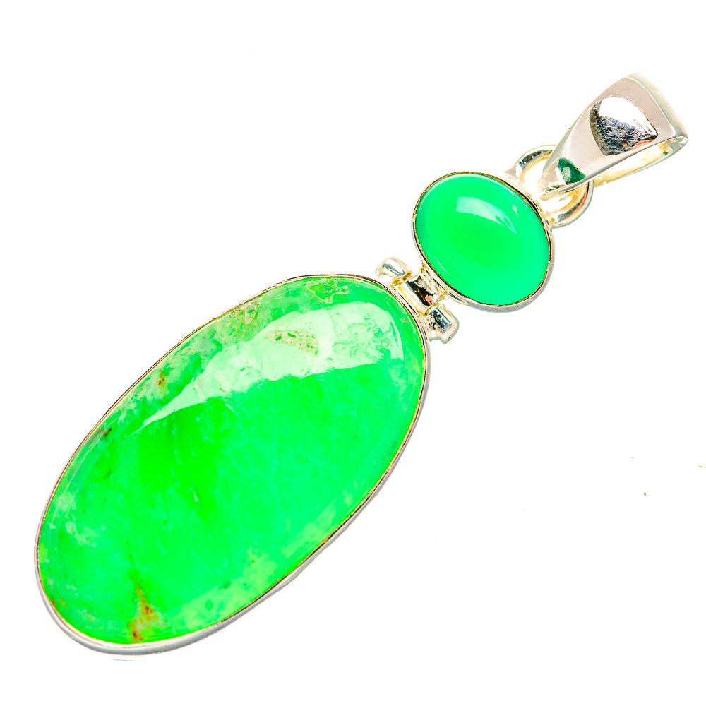 Chrysoprase Pendants handcrafted by Anasilvercos - PD32015 - Photo 2