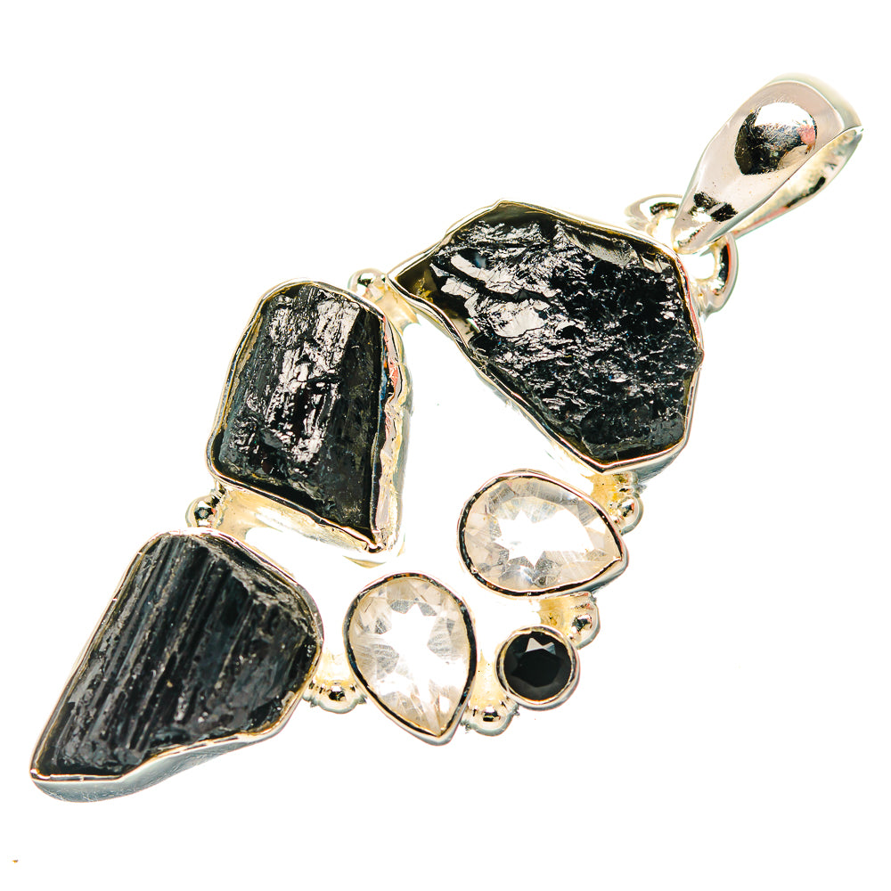 Black Tourmaline Pendants handcrafted by Anasilvercos - PD32027 - Photo 2