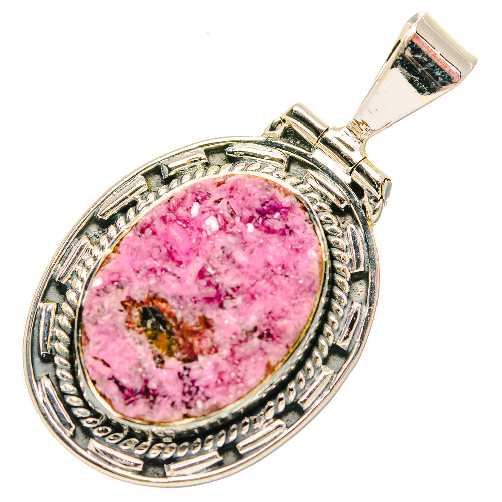 Cobalto Calcite Druzy Pendants handcrafted by Anasilvercos - PD32039 - Photo 2