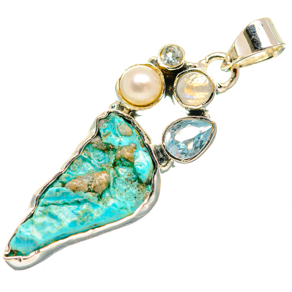 Chrysocolla Pendants handcrafted by Anasilvercos - PD32041 - Photo 2